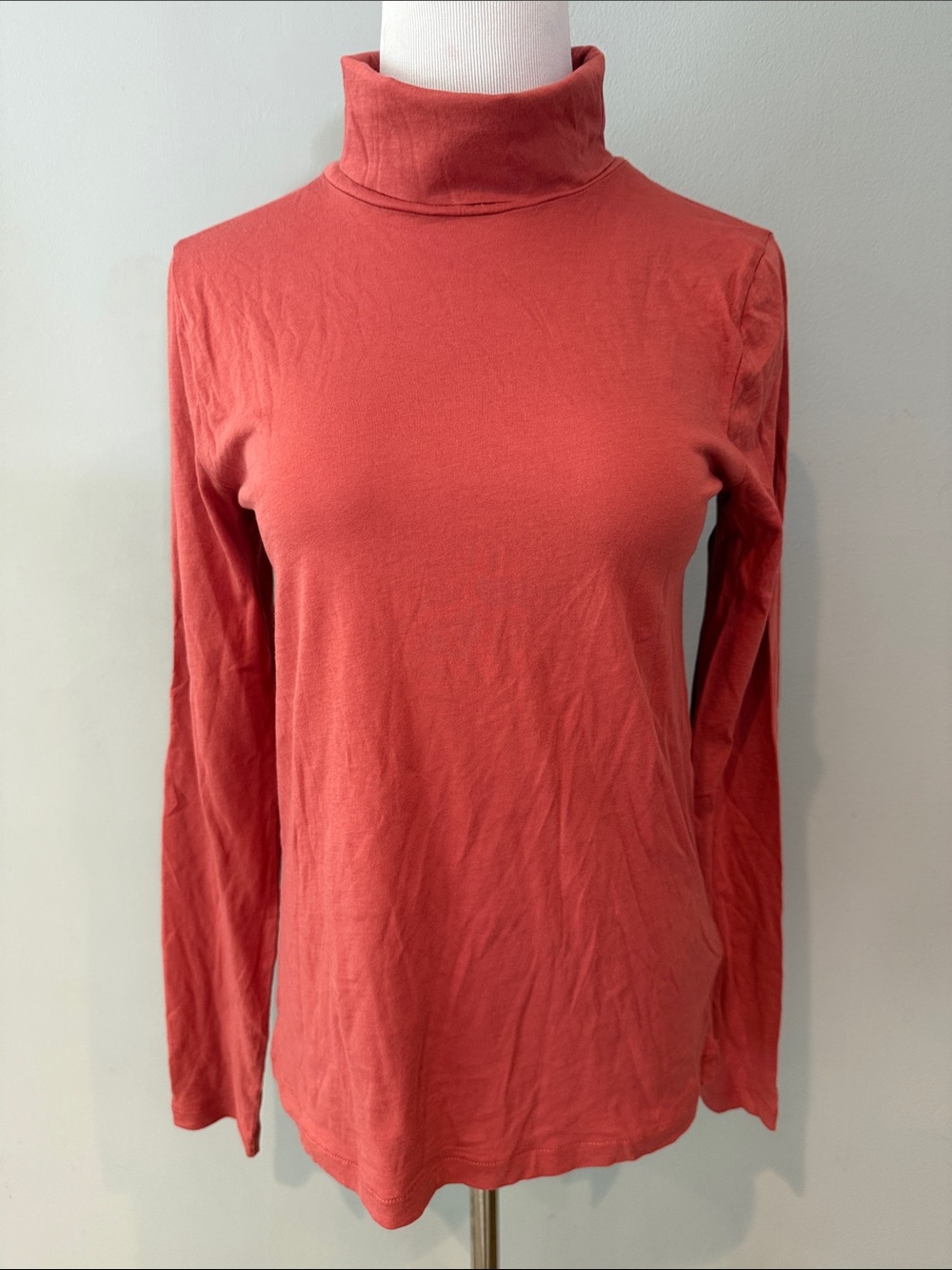 NWT J. Crew dusty red tissue turtleneck - M